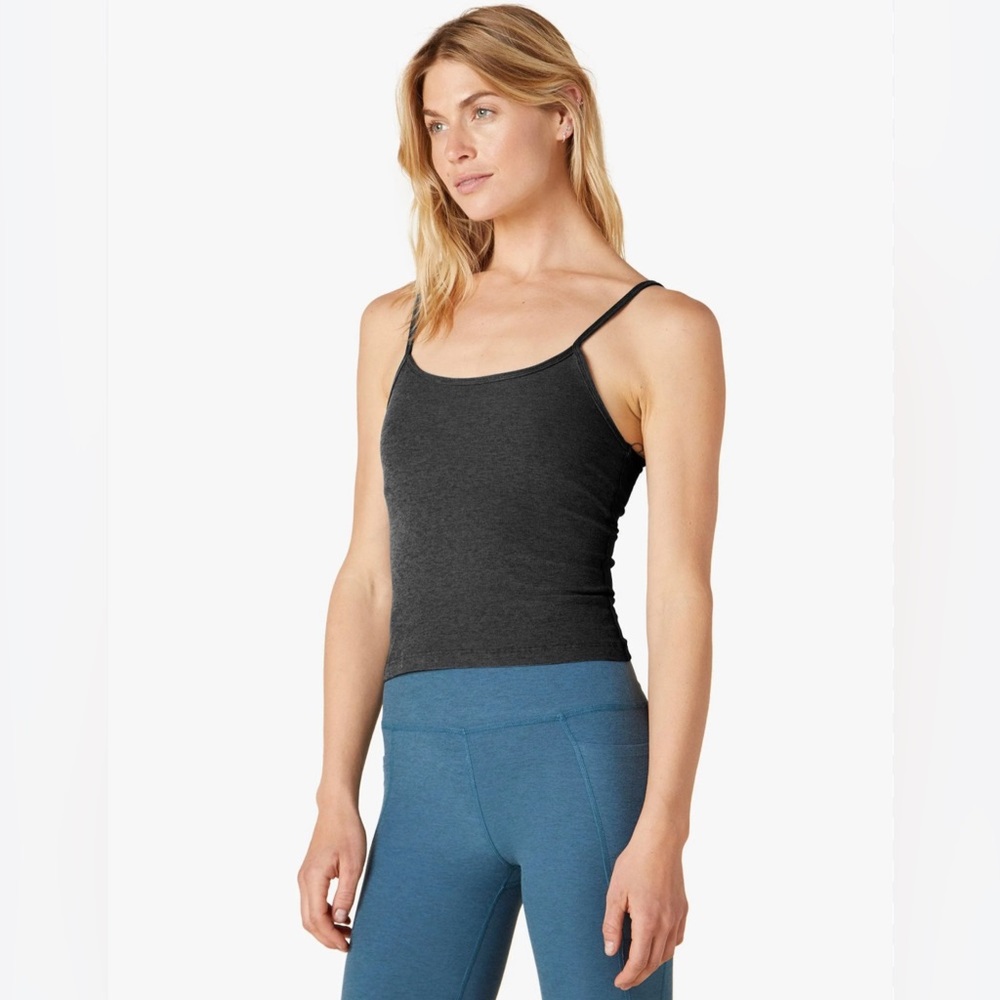 Beyond Yoga Spacedye Truly Tank in Black-Charcoal